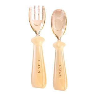 如山ppsu宝宝勺子自主进食勺子学吃训练吃饭儿童辅食餐具元宝叉勺