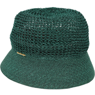 Lion～气泡水 轻巧透气手工马尼拉麻镂空圆顶短檐草帽钟形帽春夏