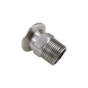 KF高真空外丝接头六角304不锈钢快装法兰连接英制PT螺纹内丝非标0