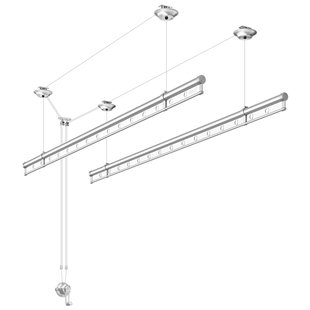 金贵夫人阳台晾衣架升降手摇双杆式室内手动晾衣杆顶装凉衣架家用