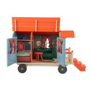 法国moulinroty茉兰若缇儿童过家家木制仿真大篷车床衣柜家具套装