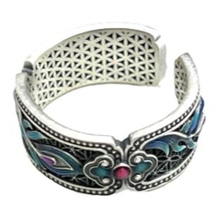 Yangui燕归「凤凰木」珐琅彩国风新中式重工足银999小众情侣戒指