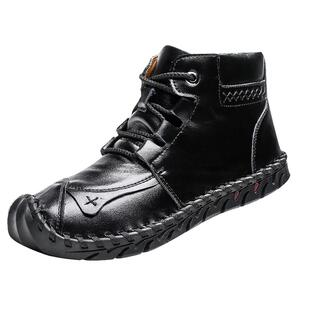 捡漏清仓特价男士秋冬季加绒保暖高帮休闲皮鞋男鞋韩版休闲中帮鞋
