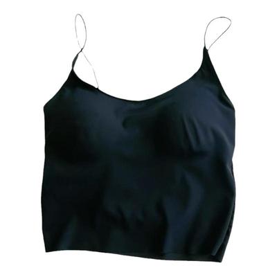 冰丝镂空黑色美背内衣吊带背心