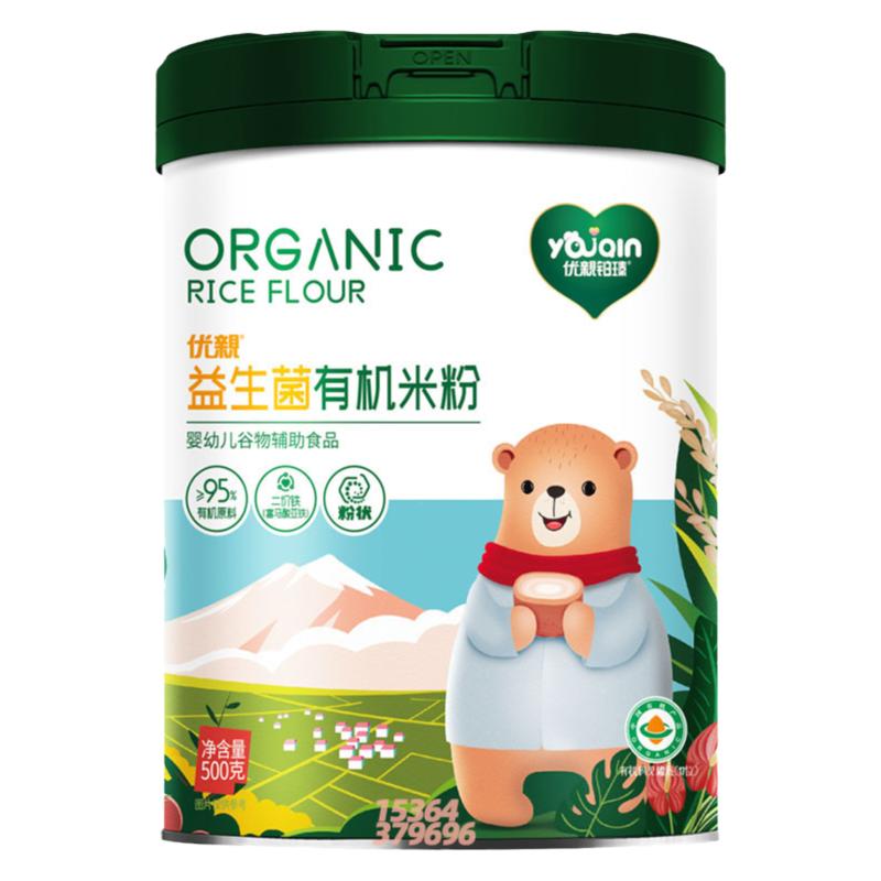 优亲钙铁锌原味米糊有机米粉
