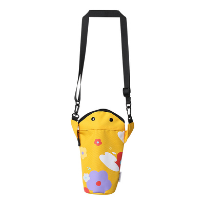 原创小花款休闲水杯奶瓶小挎包