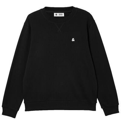 杰克琼斯男装秋季新款纯棉撞色印花长袖T恤情侣刺绣卫衣外套男士