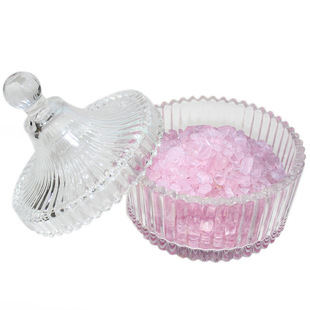 天然消磁石手链消磁碗天然紫白粉水晶净化消磁碗收纳盒器皿消磁碗