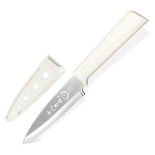 十八子作水果刀家用不锈钢削皮刀带鞘切蔬菜瓜果小刀具官方正品