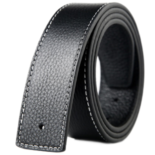 花花公子皮带男真皮头层牛皮条无扣头裤腰带男不带头平滑扣H带身