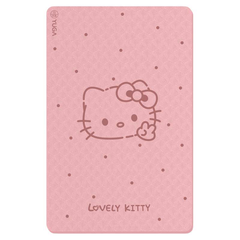 少女心满满的hellokitty瑜伽垫