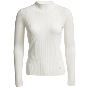 SEASONHIGH女装针织衫毛衣半高领立体时尚条纹时尚休闲百搭冬季