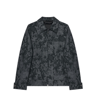 JDV男装商场同款暗纹提花夹克外套春季宽松休闲时尚夹克WJK5359