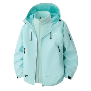 贵人鸟三合一冲锋上衣男女款春秋季2026年新款户外工装夹克外套男