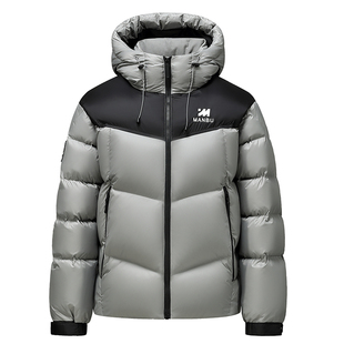 鸭鸭漫步男女同款高充绒量羽绒服2025年冬季新款加厚保暖连帽外套