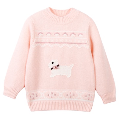 儿童羊绒衫女童毛衣高端纯山羊绒宝宝打底衫男童羊毛衫厚洪叶云台