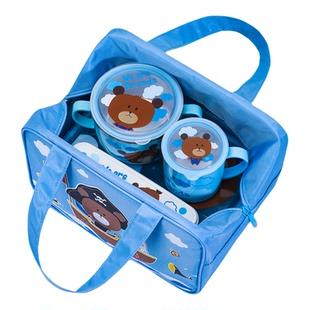 联扣学生带拉链手拎袋饭盒包便当包儿童手提袋加厚大容量保温包