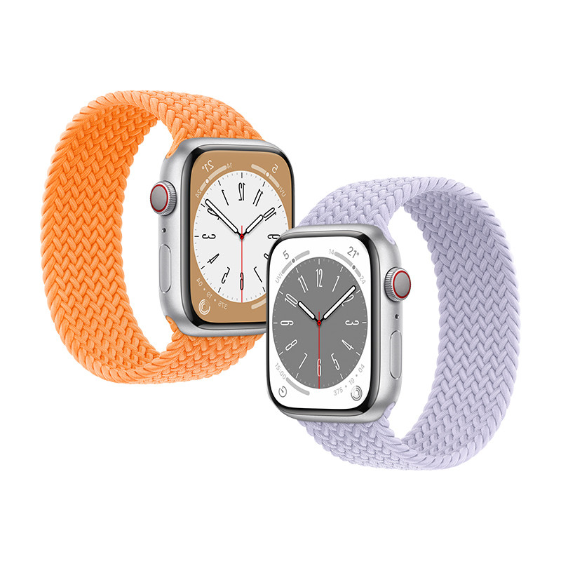 Balueus适用iwatch10表带applewatch9苹果手表表带s10金属头applewatchultra单圈s9编织8/s8彩虹iphonewatch