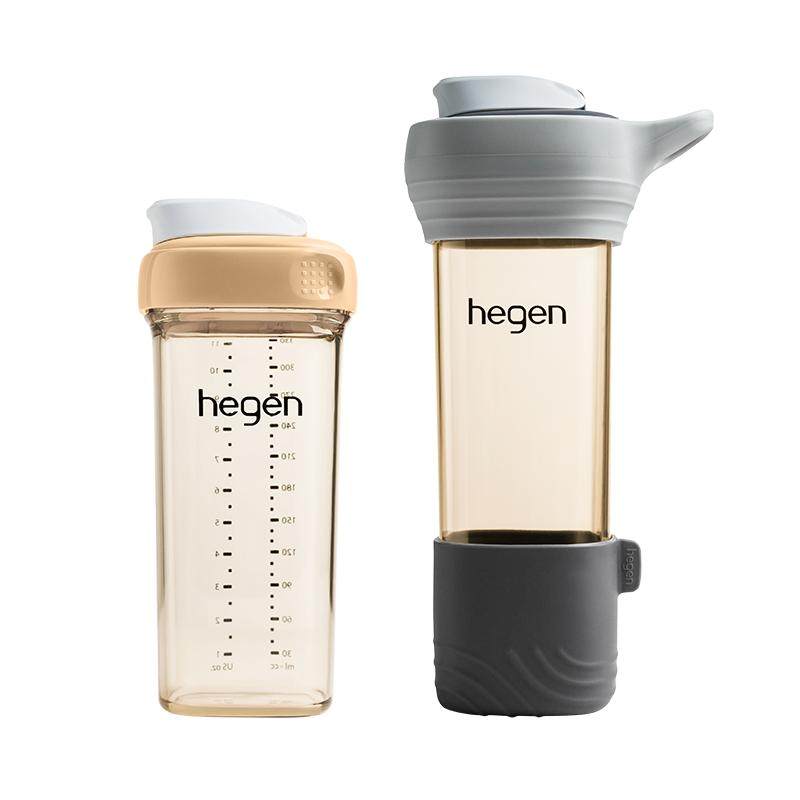 Hegen海格恩大容量随行杯儿童外出家用喝水杯子450ml刻度直饮水壶
