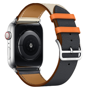 适用于iwatch10代UItra爱马仕s9表带applewatch苹果SE手表带真皮8