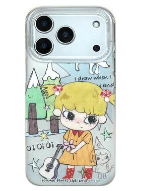 涂鸦奈良美智小狗插画苹果手机壳