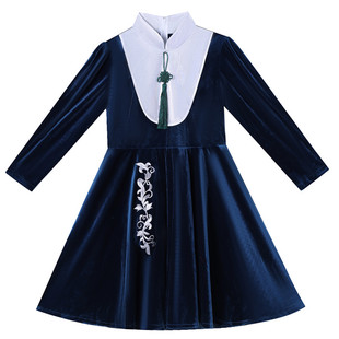 元旦儿童朗诵演出服男女中小学生大合唱团表演服中国风幼儿舞蹈裙