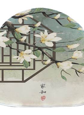 秋冬绒面新中式马蹄形坐垫可定制