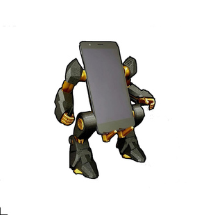 机械外骨骼风格机甲高达炫酷手机支架桌面摆件3D打印组装模型定制