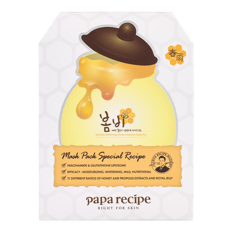 paparecipe/春雨韩国蜂蜜光彩面膜提亮肤色熬夜神器补水保湿深层