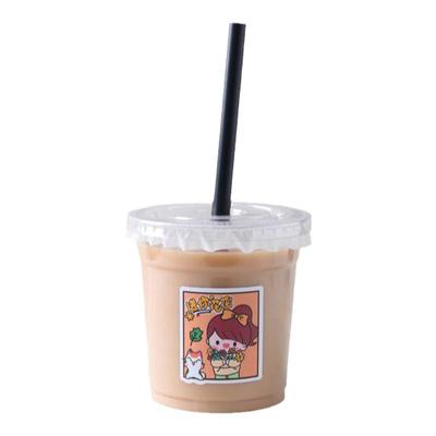 咖啡奶茶杯子一次性带盖500ml