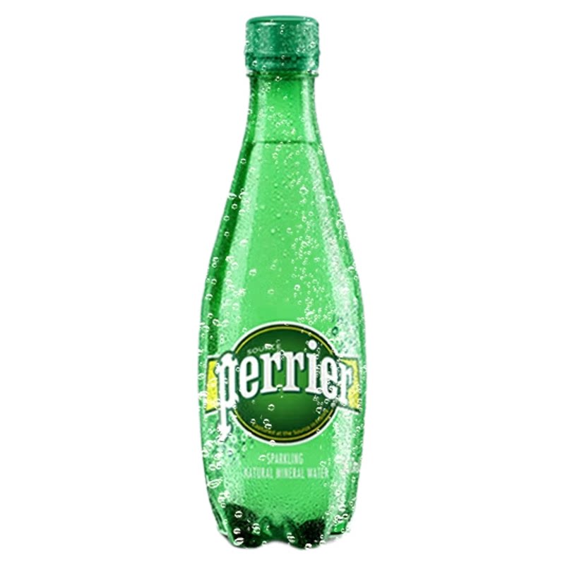 法国Perrier巴黎水气泡水含气天然矿泉水饮料500ml*6/12瓶塑料瓶