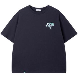 MUCMUKN【加州海边】全棉7A抑菌凉感椰树印花短袖T恤男女童26夏新