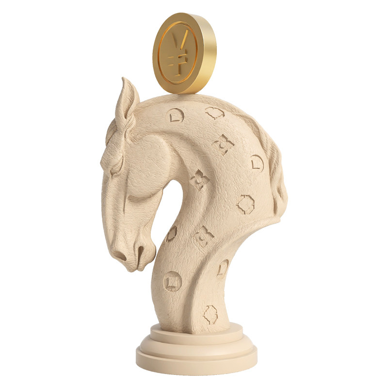 创意马头装饰品大型落地马摆件高级感客厅玄关办公室摆设乔迁礼品
