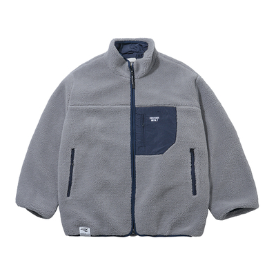 RESTICK立领羊羔绒外套冬季保暖