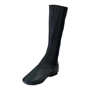 sansha三沙芭蕾舞剧院靴男女牛皮高筒舞蹈靴民族舞演出弹力靴筒预