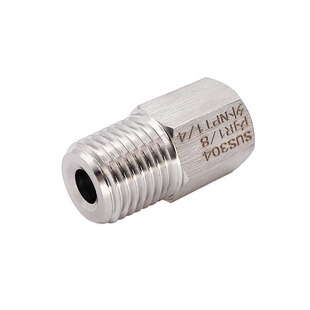 0106.英制 内丝ZG PT Rc1/8转 美制 外丝NPT1/4 不锈钢螺纹转接头