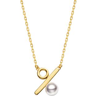 HELAS赫拉百分号高亮Akoya海水珍珠项链女18K金颈链颈饰珠宝礼物