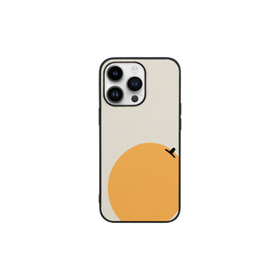 里面LM｜井柏然同款梨子手机壳运动水果拼盘系列真皮拼接适用iPhone17proMax手绘涂鸦设计个性定制创意礼物