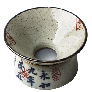粗陶手绘茶滤复古陶瓷茶漏过滤泡茶器茶隔功夫茶具零配茶滤网包邮