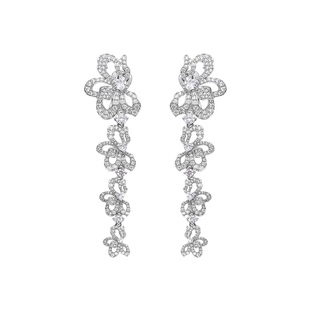 NanaJacqueline伊甸园系列花朵长款流苏耳饰女新款高级感镂空耳环
