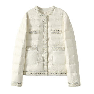 2025新款短款百搭三防香风廓形显瘦95鹅绒时尚小香风羽绒服外套女