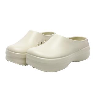 穆勒鞋女半拖鞋春秋季2025新款厚底增高休闲外穿防水男士厨师鞋子