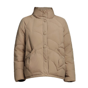 拉夏贝尔羽绒服女冬季新品爆款立领短款外套时尚百搭显瘦面包服