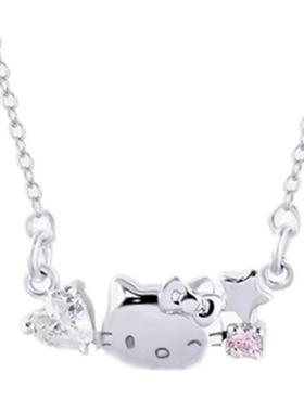 三丽鸥凯蒂猫爱心公主锁骨链女孩