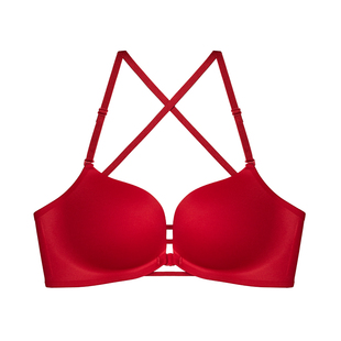 趣安芬前扣文胸2025新款爆款交叉肩带美背内衣女小胸聚拢收副乳