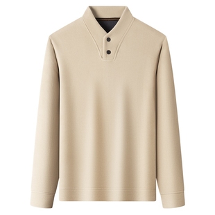 皮尔卡丹男士卫衣2025秋冬新款加绒加厚德绒长袖打底衫保暖抓绒衣