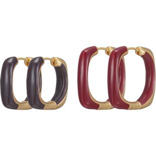 Fellala/翡拉拉「华彩缎带」原创轻奢耳环珐琅耳饰新年礼物送女友