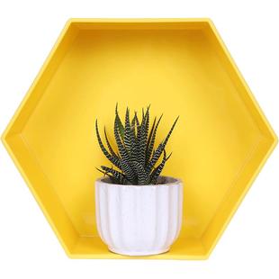 明航 磁性置物架收纳盒免钉免胶创意六边形云朵造型磁吸黑板白板墙贴装饰磁力办公家用墙面吸纳磁铁木质格子