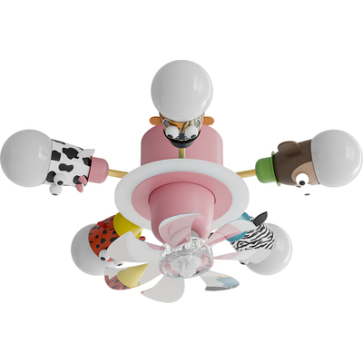 护眼动物儿童灯摇头变频风扇灯