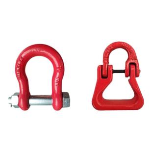 起重链条卸扣吊索具高强度弓型锁扣直行环异形双环扣吊装带链接扣